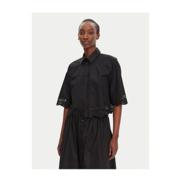 Camasa de dama cu maneca scurta  negru