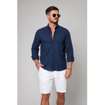 Camasa dIn 100% In Premium Navy 21030 - Bleumarin