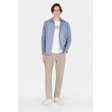 Camasa din bumbac cu maneci lungi CL1073846 - Albastru prafuit