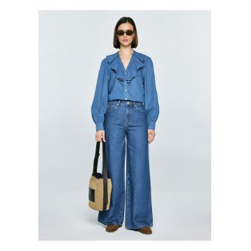 Camasa din denim cu volane Irina