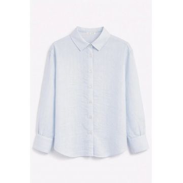 Camasa  dungi - albastru deschis - 85% viscoza - 15% poliamida - maneca lunga