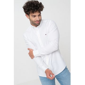 Camasa Oxford de bumbac - Alb optic