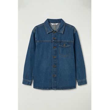 Camasa regular fit din denim - Albastru inchis