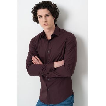 Camasa slim fit - Maro cognac