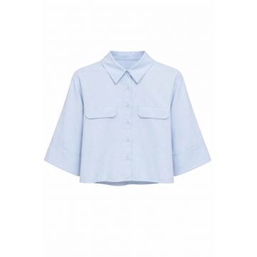 Camasi dama -  camasa scurta - lejera - albastru deschis - bumbac