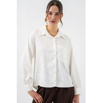 Camasi dama -  camasa supradimensionata cu maneca lunga - galben chihlimbar - 100% poliester