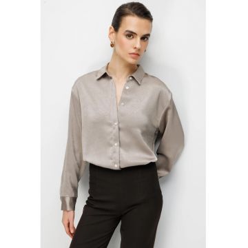 Camasi dama -  Regular Fit - maneca lunga - bej natural - poliester