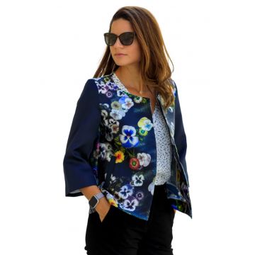 Sacou elegant cu aspect satinat -  Selina