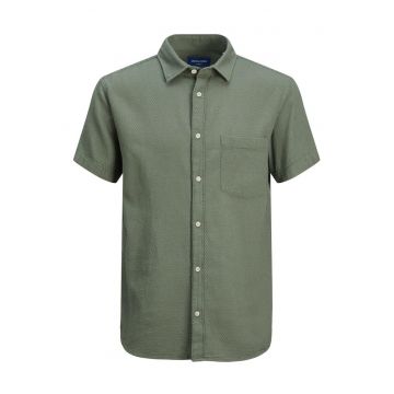 Camasa barbati  croiala lejera - verde - bumbac 60% -