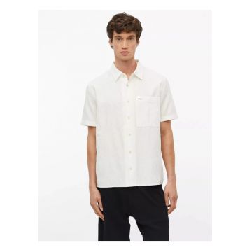 Camasa barbati cu model - din bumbac - Relaxed fit - Alb