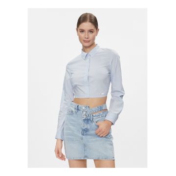 Camasa crop cu decupaj pe spate