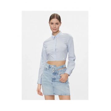 Camasa crop cu decupaj pe spate