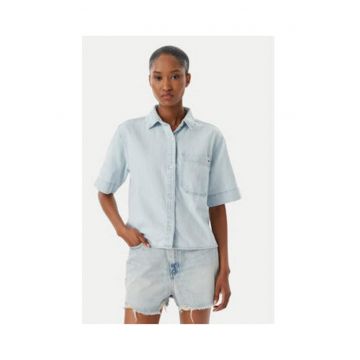 Camasa crop din denim