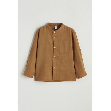 Camasa cu guler Mao - Caramel