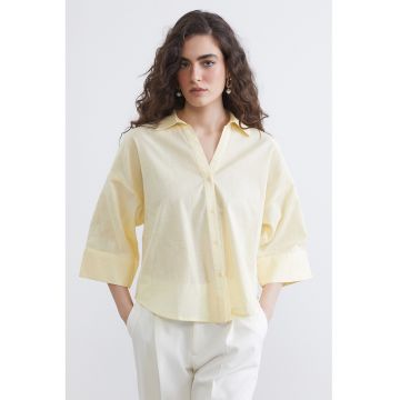 Camasa cu maneci ample - Galben deschis