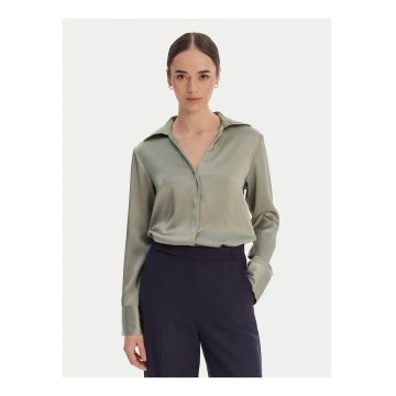 Camasa cu model uni si aspect satimat
