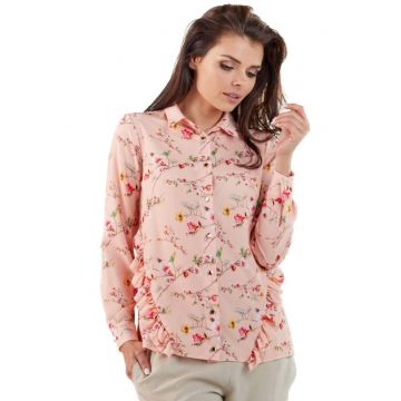 Camasa de dama cu maneci lungi - Infinite You - Gwenenes - roz - Roz