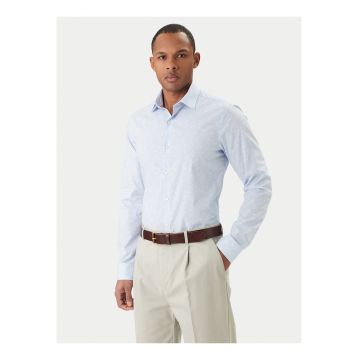 Camasa din bumbac slim fit cu guler clasic