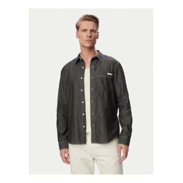Camasa din denim cu aspect lucios