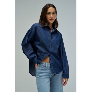 Camasa din denim cu crioala lejera