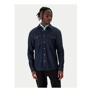 Camasa din denim cu guler clasic
