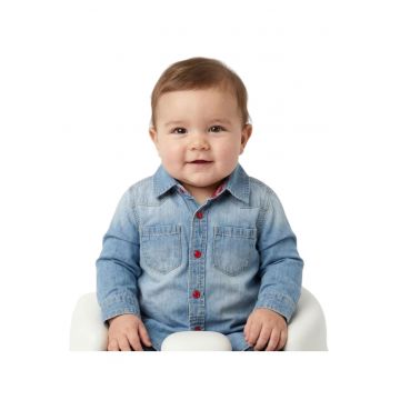 Camasa din denim cu maneca lunga -