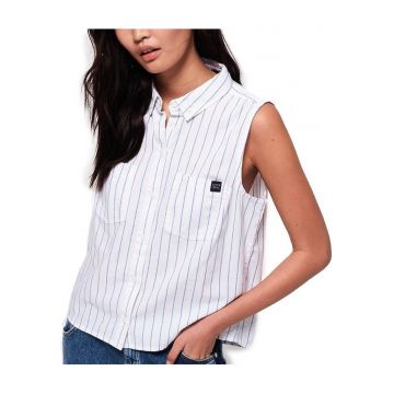 Camasa fara maneci pentru femei Superdry - Alb -