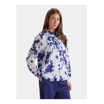 Camasa lejera cu model abstract si guler clasic
