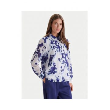 Camasa lejera cu model abstract si guler clasic