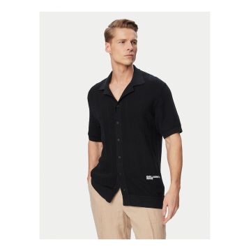 Camasa polo Barbati -  Negru - Croiala lejera - Bumbac