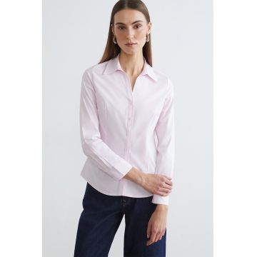 Camasa regular-fit cu guler clasic - Roz pal