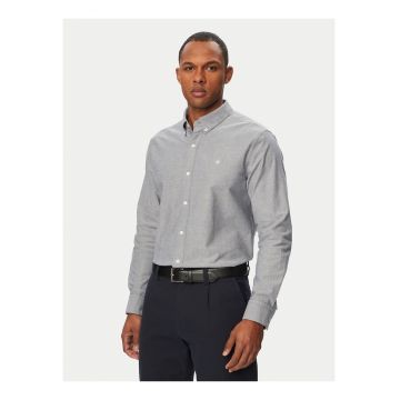 Camasa regular fit din bumbac cu model cu dungi discrete