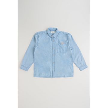 Camasa regular fit din bumbac organic - Albastru pastel