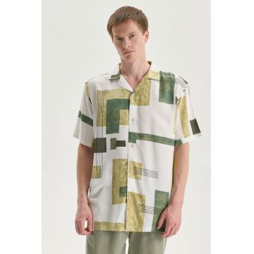 Camasa regular-fit - Verde masliniu/Alb optic/Verde feriga
