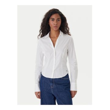 Camasa slim fit cu guler clasic si decupaj in v