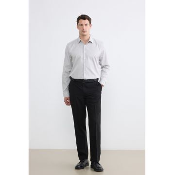 Camasa slim fit in carouri - Gri deschis