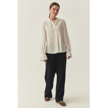 Camasa-tunica cu model uni - Alb fildes