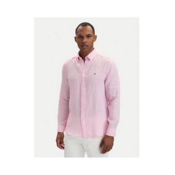 Camasa uni regular fit din in