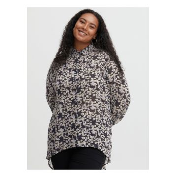Camasa asimetrica cu print floral