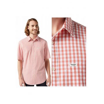 Camasa Barbati -  1 Pkt Shirt - Regular Fit - Cu Guler - Cu Logo - Design Clasic - Maneci Scurti - Bumbac - M INTL - Rosu