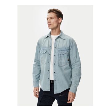 Camasa barbati -  denim - albastru - casual - maneca lunga - regular fit