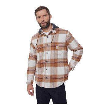 Camasa barbati  Flannel - maro -