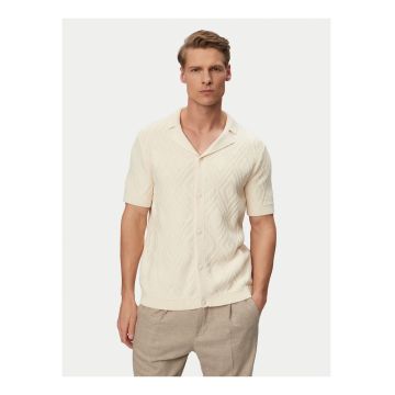 Camasa barbati - Joop Jeans - bej - bumbac - maneca scurta - stil casual