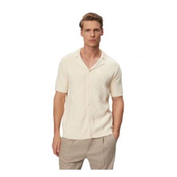 Camasa barbati - Joop Jeans - bej - bumbac - maneca scurta - stil casual