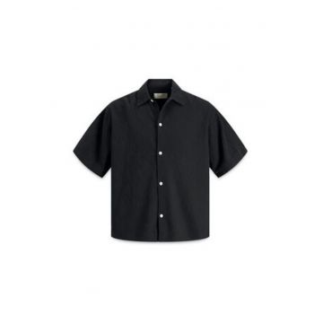 Camasa barbati -  neagra - bumbac - croiala lejera