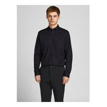 Camasa barbati -  neagra - bumbac - maneca lunga -