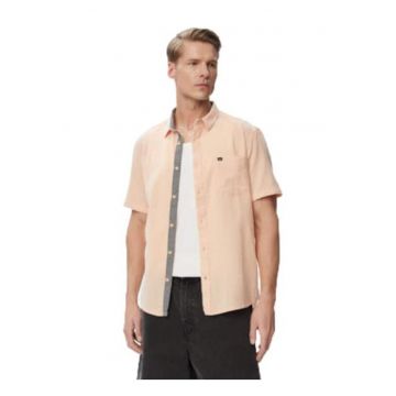 Camasa barbati -  portocalie - bumbac - maneca scurta - croiala regular fit