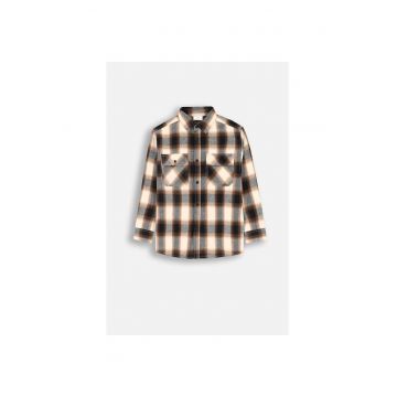 Camasa copii -  model in carouri - multicolor - bumbac -