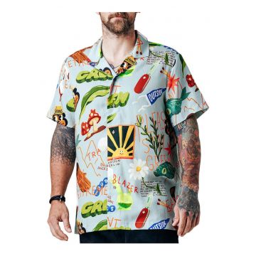 Camasa cu imprimeu grafic Hawaiiana