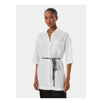 Camasa dama -  alb - material - Alb